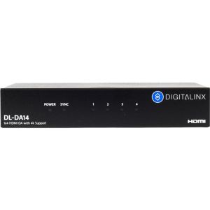 Digitalinx DL-DA14 HDMI Distribution Amp with 4k Support (1 IN 4 OUT)